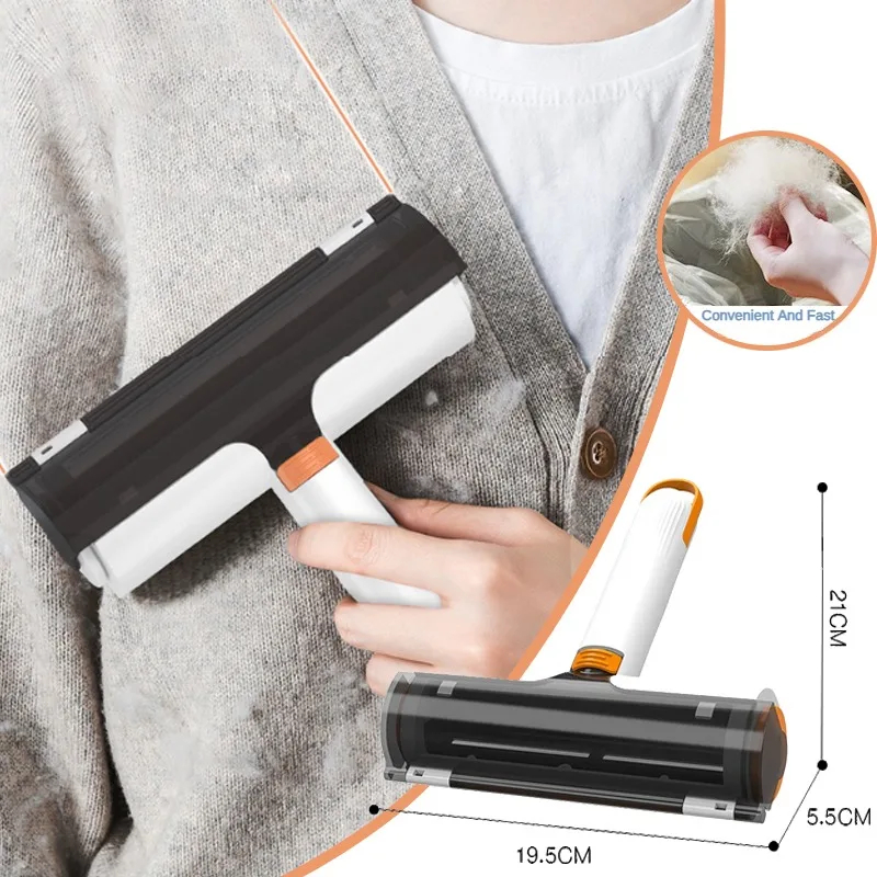 2‑in‑1 Pet Hair Remover Roller – Reusable